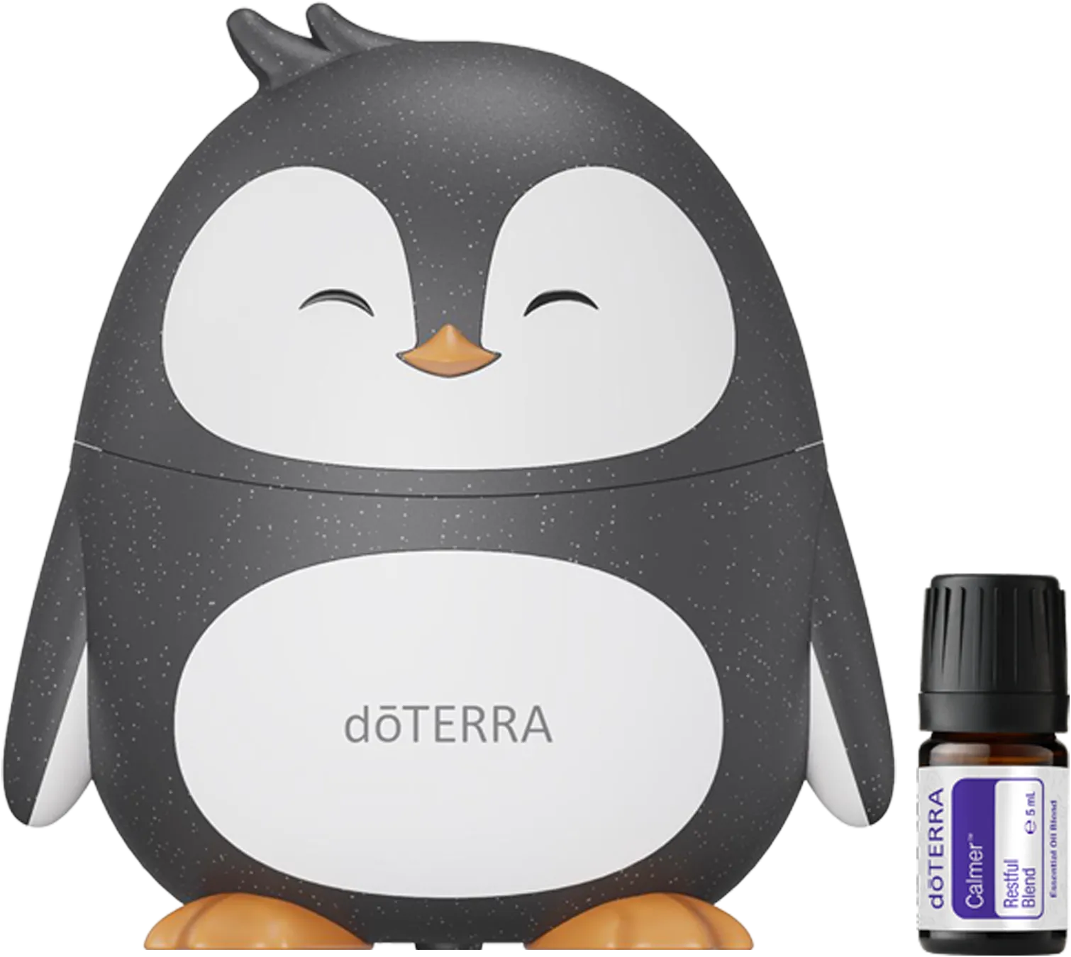 Difuzor dōTERRA Penguin și dōTERRA Calmer™ (5 ml)